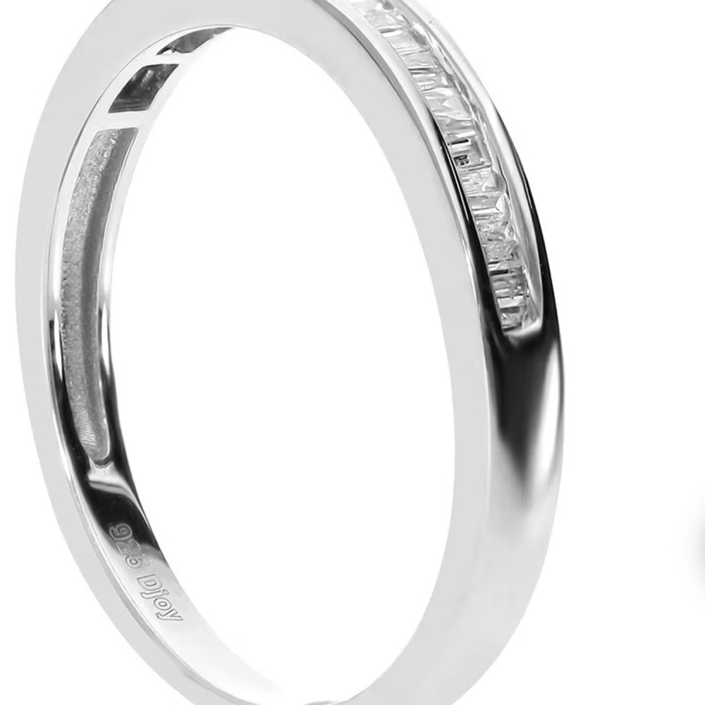 Diamond Ring in Platinum Over Sterling Silver 0.17 ctw